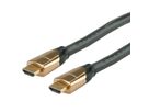 ROLINE 4K PREMIUM HDMI Ultra HD Kabel mit Ethernet, ST/ST, schwarz, 9 m