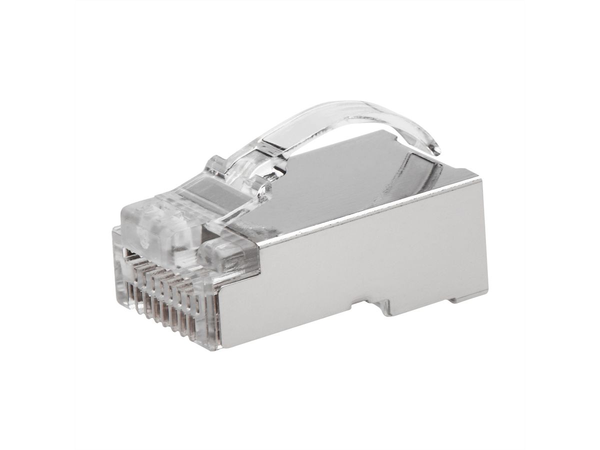 ROLINE Connecteur modulaire blindé Cat.6A (Classe EA), Easy Passthrough, pour câble solide/tresse, 10 unités