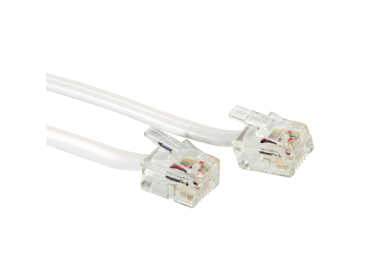 VALUE RJ12-Telefonkabel 6P4C, grau, 6 m