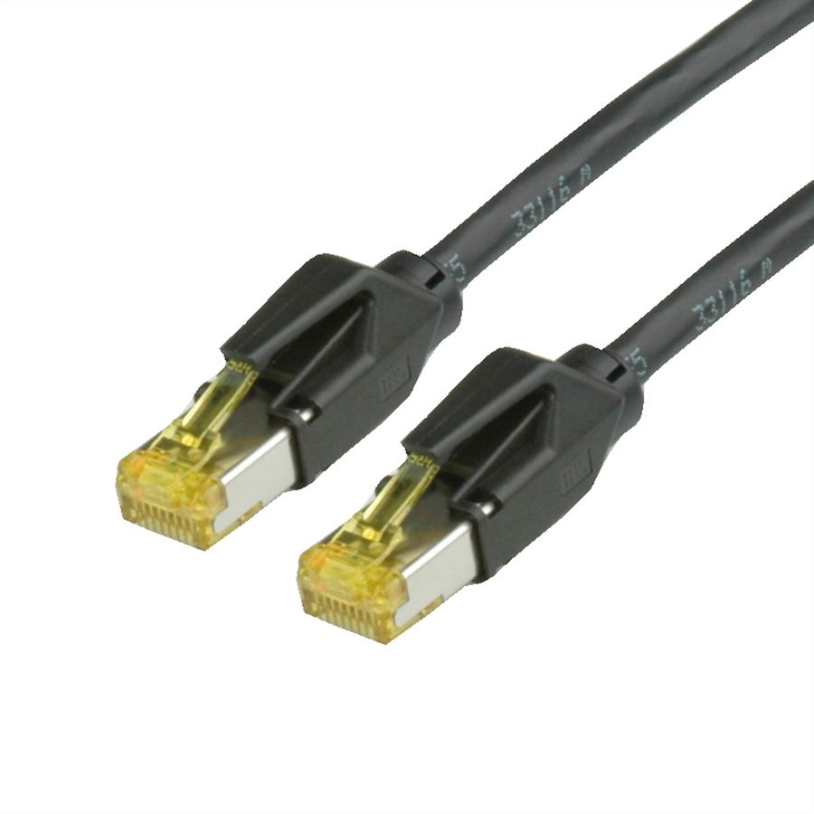 Cordon DRAKA Cat.6A (Classe EA) UC900 / HIROSE TM31, noir, 1 m