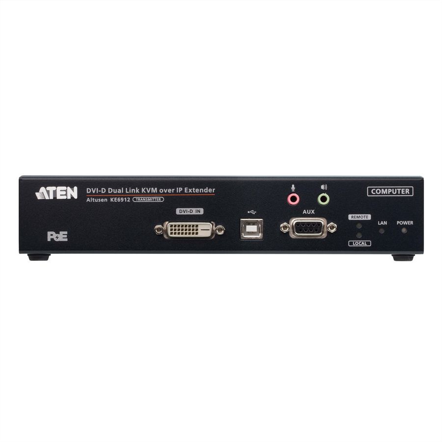 ATEN KE6912T DVI-D Dual Link KVM Over IP Extender mit PoE Sender