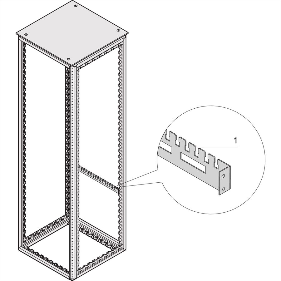 SCHROFF Varistar Rail support de câbles pour largeur d'armoire, 600W