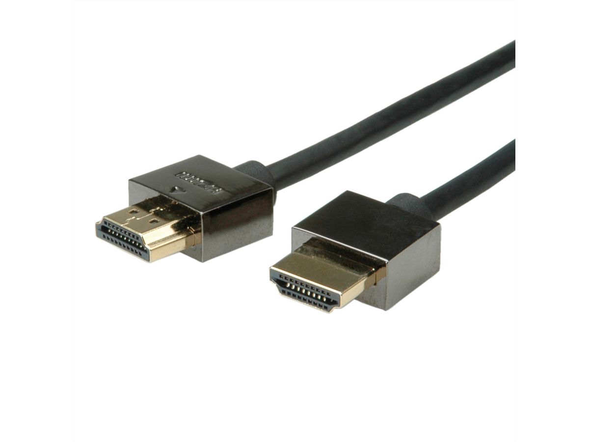 ROLINE Notebook HDMI High Speed Kabel mit Ethernet, schwarz, 1,5 m