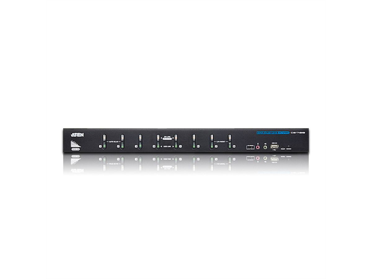 ATEN CS1788 Switch KVM Dual-Link DVI, USB, Audio, 8 ports