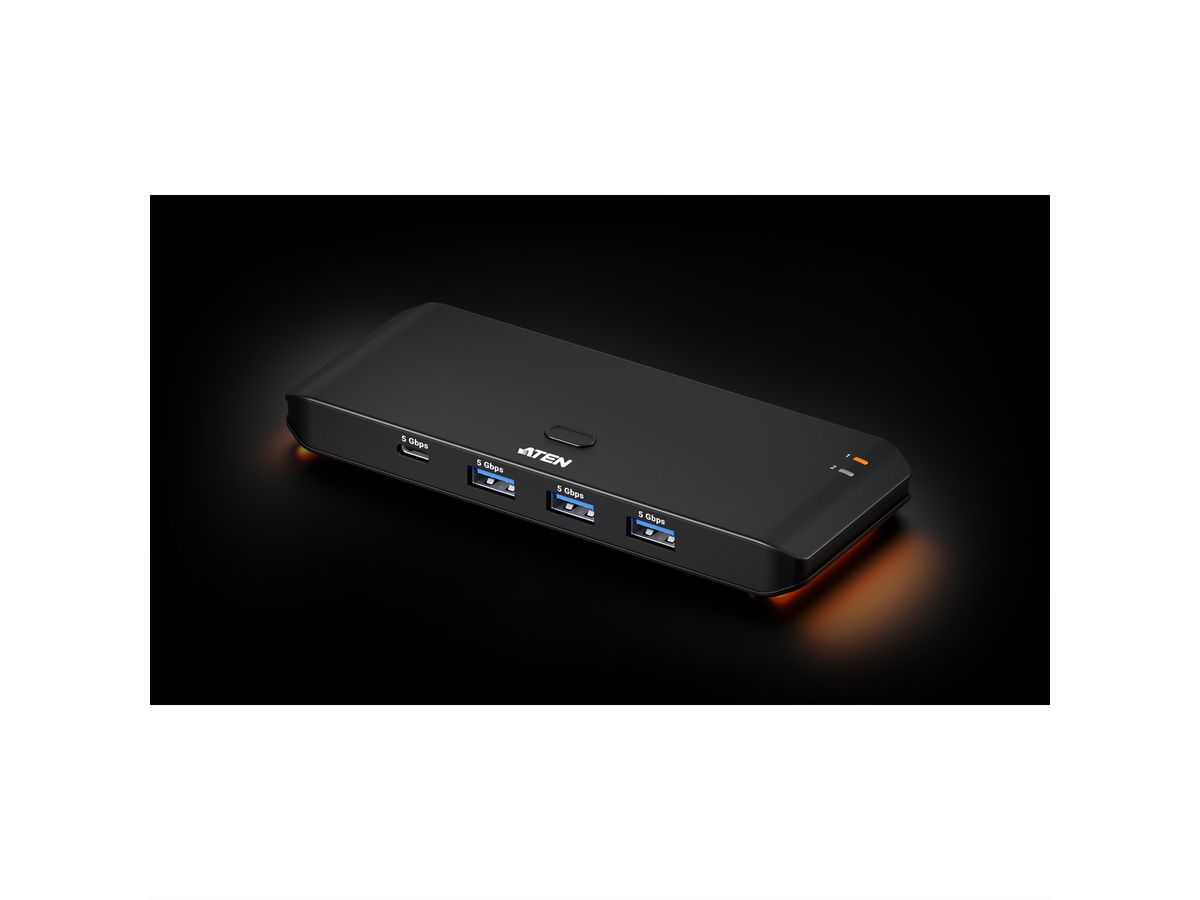ATEN US4324 2x4-Port USB Sharing Switch, USB 3.2 Gen 1 Peripheral Sharing Switch
