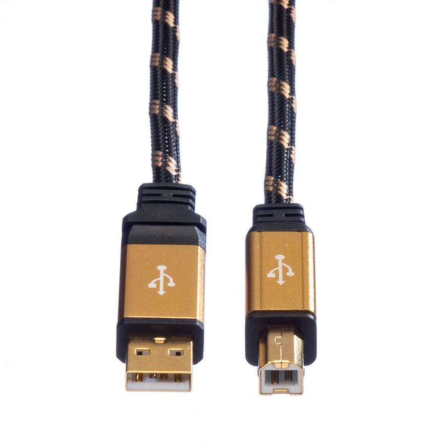 ROLINE GOLD USB 2.0 Kabel, Typ A-B, 1,8 m