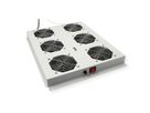 ROLINE 19-Zoll Dachlüftereinheit 6 Lüfter, Thermostat für Serverschrank grau