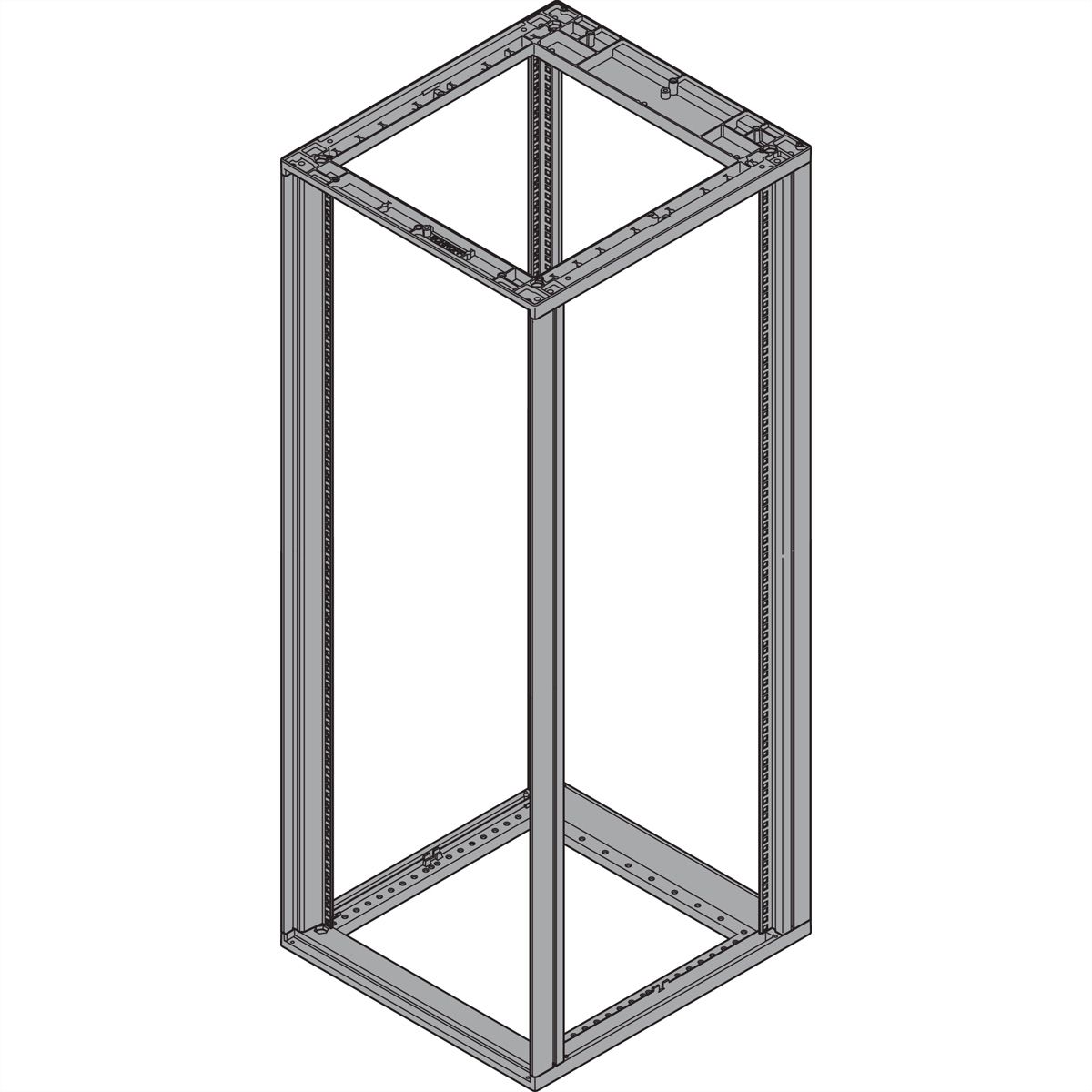 Cadre d'armoire Novastar SCHROFF, Heavy-Duty, 47 U 553W 600D