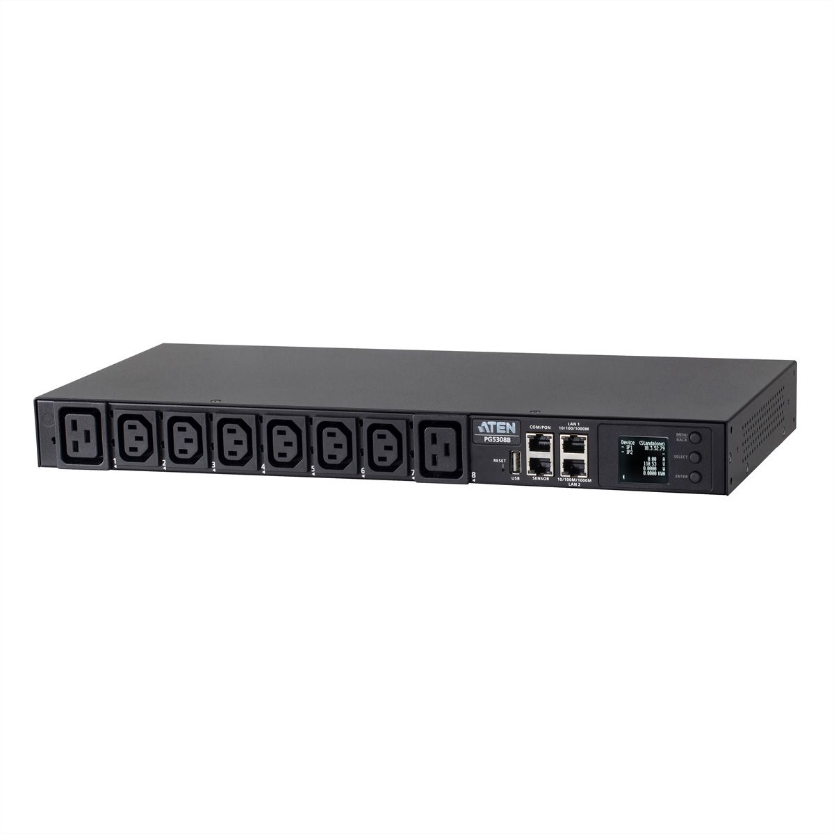 ATEN PG5308G PDU écologique avec compteur 30 A/32 A, 8 prises, 1U