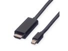 VALUE Mini DisplayPort Kabel, Mini DP-UHDTV, ST/ST, schwarz, 3 m