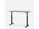 WRK21 Schreibtisch Smart 100 x 60 cm, Höhenverstellbar, Grau Uni / Schwarz