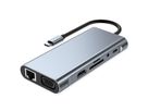 VALUE Station d'accueil USB type C, HDMI 4K60, 1x Gigabit Ethernet, 2x USB A + type C PD, 1x SD/microSD, 1x audio