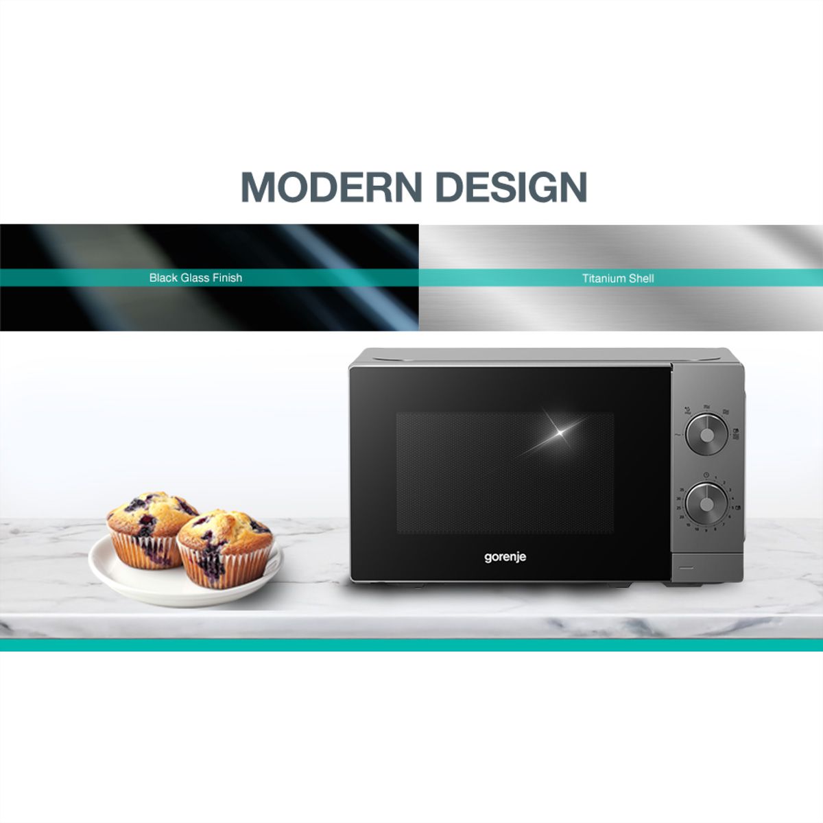 Gorenje Micro-ondes MO20E1T4, 700 W, 20 L