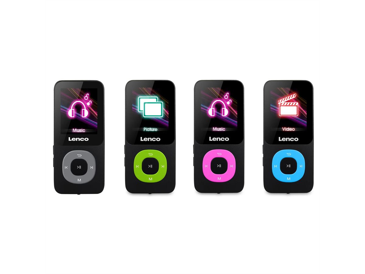 Lecteur MP3/MP4 Lenco Xemio-659BU, bleu, Carte SD de 4 Go incluse, max. 32 Go