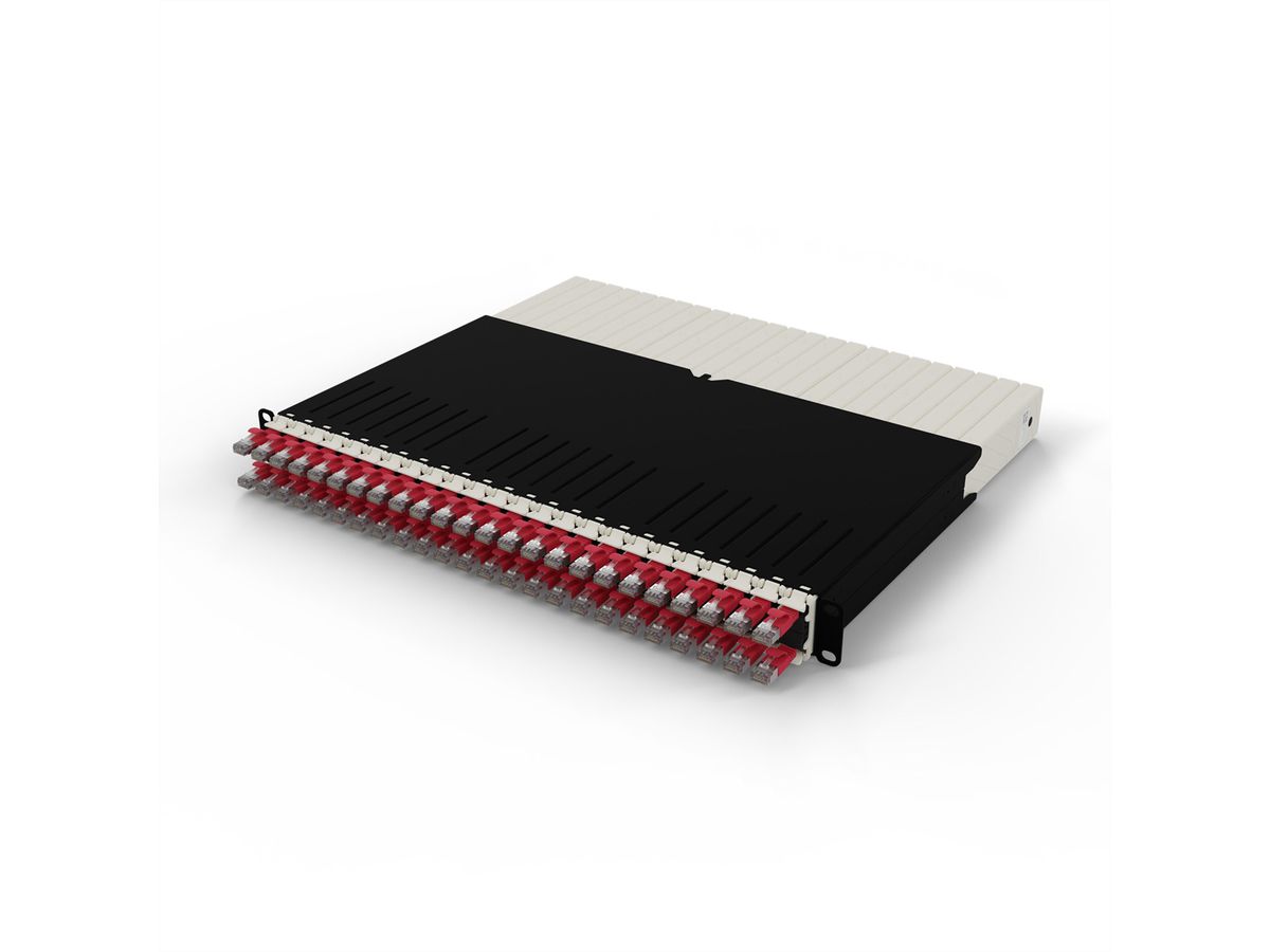 patchbox.one 8RU STP rouge Cat.6a 0,8m