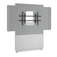 Middle Atlantic Products FM-DS-4875FW-CD8W TV-Halterung 190,5 cm (75") Hellgrau, Silber, Weiß