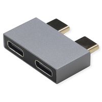 ROLINE Adaptateur USB 3.2 Gen 2, 2x USB Type C - 2x USB Type C,  M/F, argent