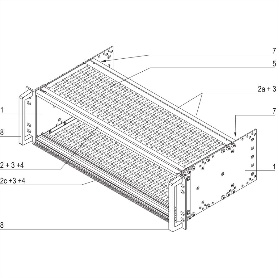 SCHROFF Bausatz, EN 50155, geschirmt, für CompactPCI Anwendungen - BGTR PRO IEEE 3HE 84TE 235T