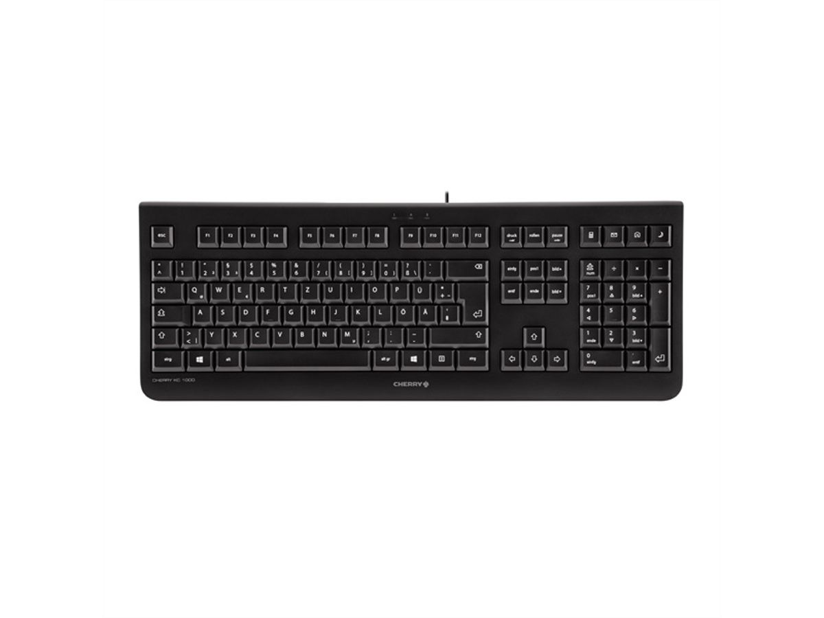 CHERRY Tastatur KC 1000, USB, schwarz