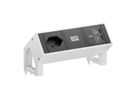 BACHMANN DESK2 1xCH 90° 1xUSB C/C 65W, L=0,2m RAL9010