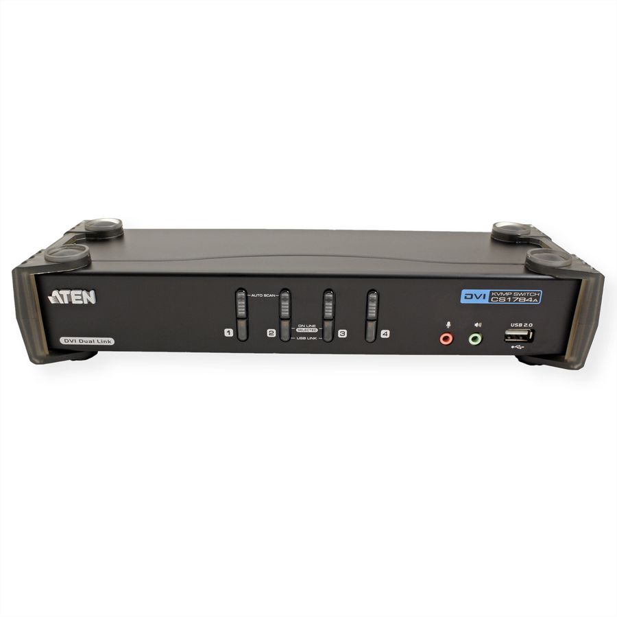 ATEN CS1784A Switch KVM Dual-Link DVI, USB, Audio, 4 ports