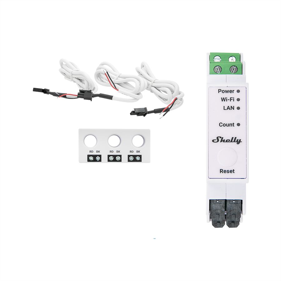 Shelly compteur d'énergie Pro 3EM 3CT 63