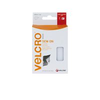 VELCRO® Crochets & velours 20mmx1m blanc, bande à coudre