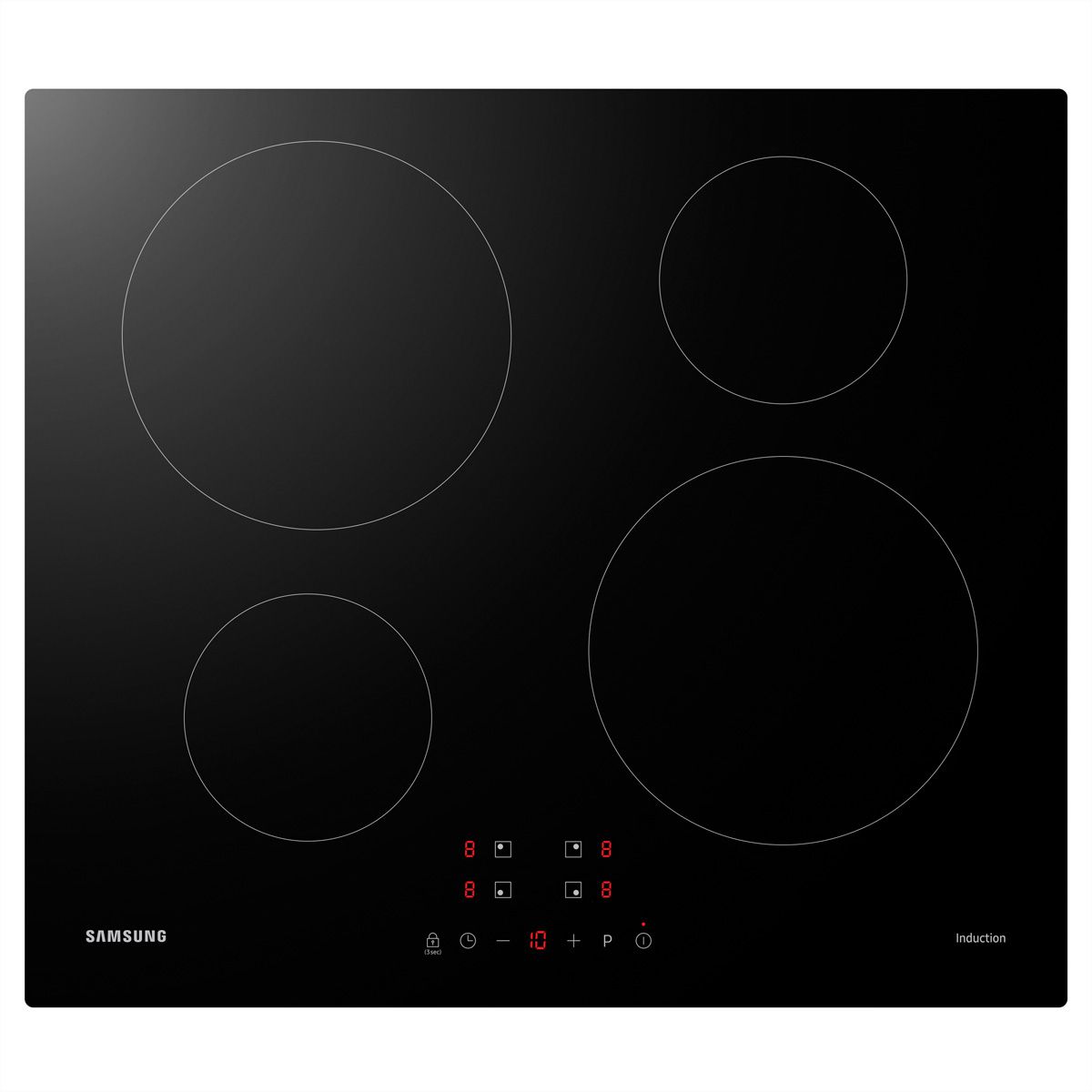 Plaque à induction Samsung 60 cm, 2 zones de cuisson de Ø14cm & 2 zones de cuisson de Ø22cm