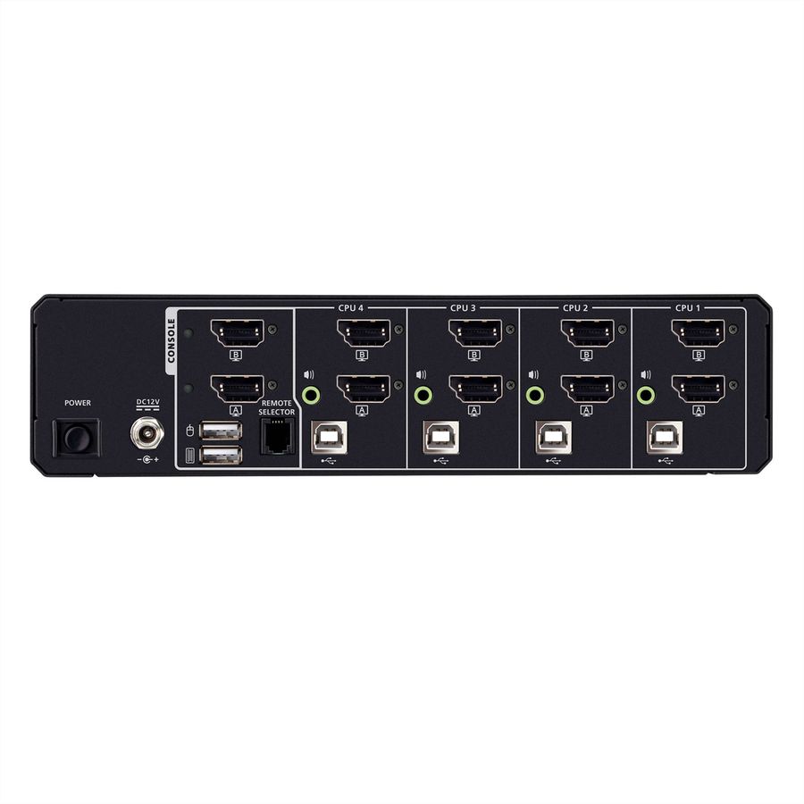 ATEN CS1144DPH4 Commutateur KVM sécurisé universel, 4 ports USB 5K DisplayPort/HDMI double écran