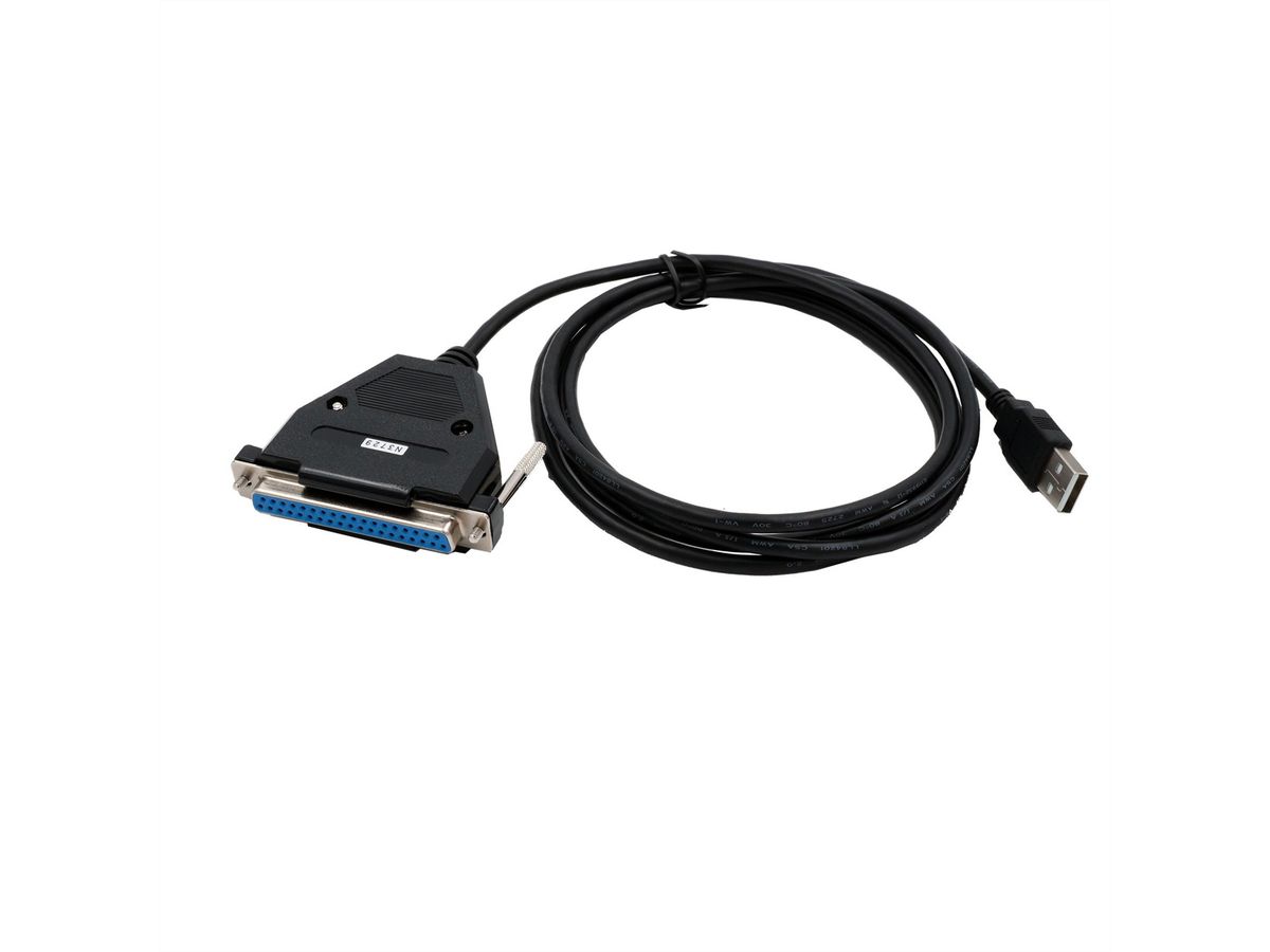 EXSYS EX-1324-37P USB 2.0 zu 4x Seriell, RS-232 Ports mit 37 Pin Buchse, Konverter, FTDI, schwarz, 1,8 m