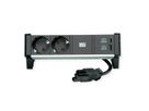 BACHMANN DESK2 ALU BLACK 2x contact de protection USB