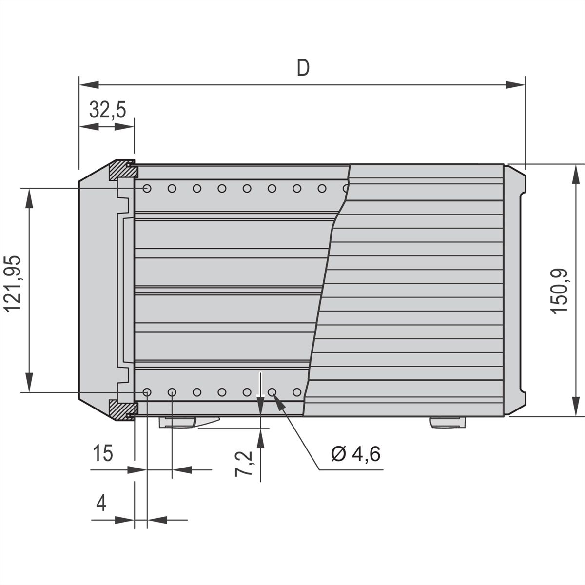 SCHROFF Komplettgehäuse, EMV-geschirmt - PROPAC PRO GEH.3HE 84TE 326T