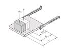 Glissière télescopique universelle SCHROFF, 2 U, 2 U 356L