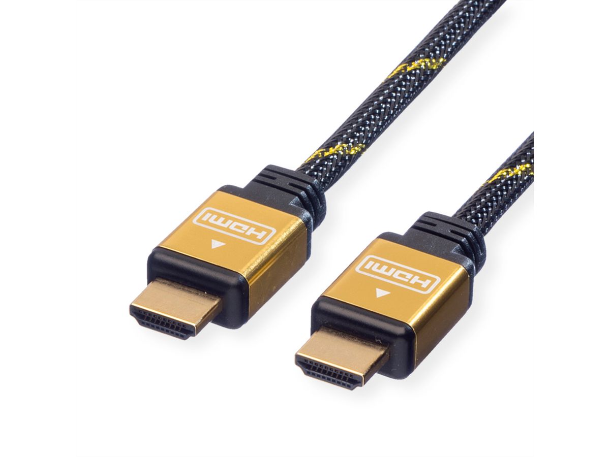 ROLINE GOLD HDMI High Speed Kabel mit Ethernet, Retail Blister, 3 m