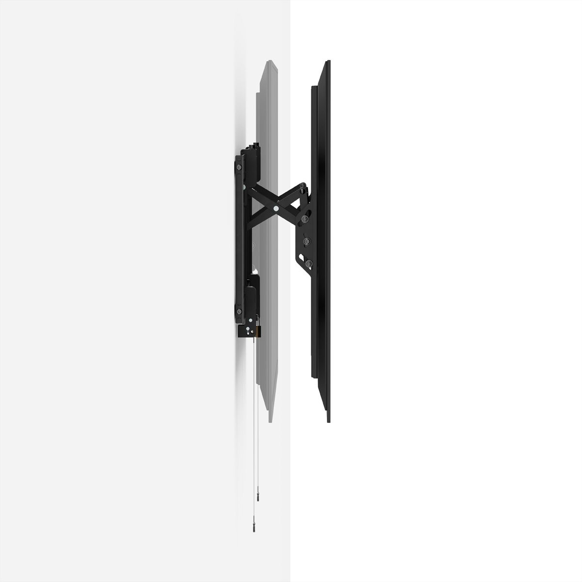 VALUE  Support mural TV, très résistant, télescopique, inclinable, fixe, <80 kg, <266,7cm (105"), 1000 x 600