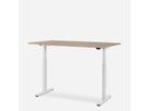 WRK21 Schreibtisch Smart 100 x 60 cm, Höhenverstellbar, Kendal Eiche / Weiss