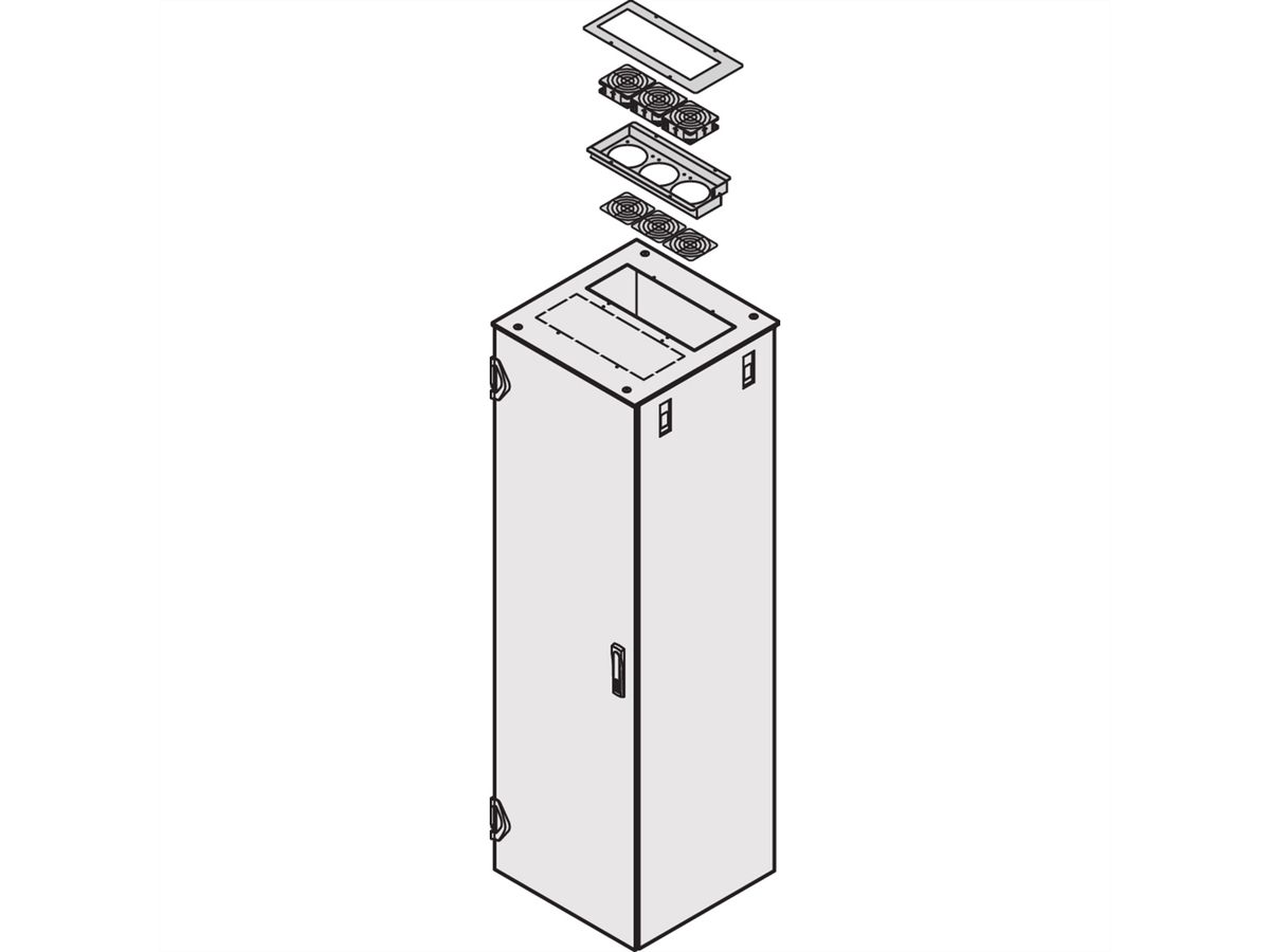 SCHROFF Flachdach mit Ausbruchzonen - DACH M.AUSBR.600B 1200T 7021