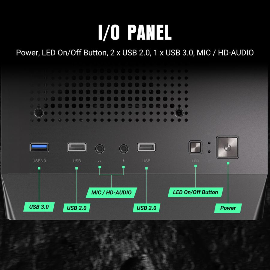 ANTEC AX26 RGB Elite PC Gehäuse Midi Tower Gaming ATX, schwarz