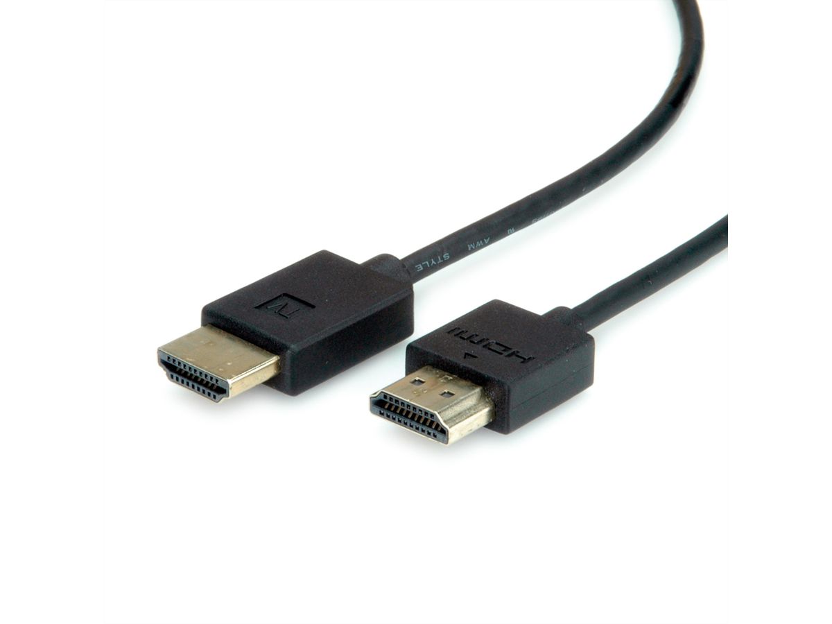ROLINE Câble HDMI Ultra HD avec Ethernet, 4K, actif, M/M, noir, 1,5 m