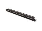 TELEGÄRTNER Panneau de brassage 19" MPP24, 1 U, Cat.6A (Classe EA) (ISO/IEC), 24 ports, noir
