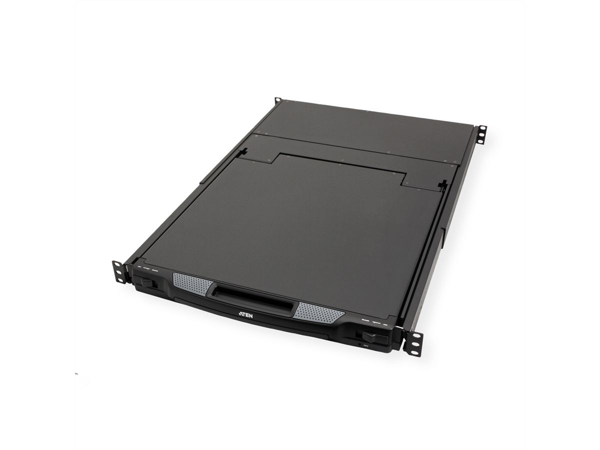 ATEN CL1308N Commutateur KVM, 48cm TFT, VGA, PS/2-USB, 8 ports, DE-Layout