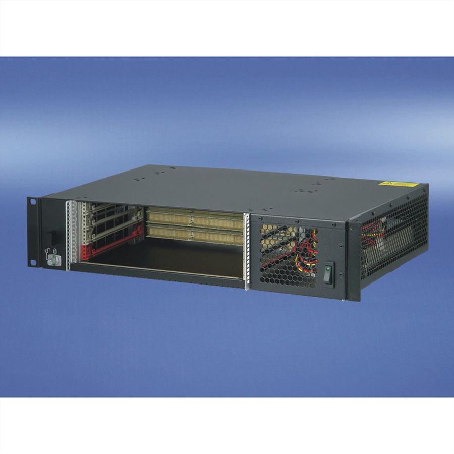 SCHROFF 2 HE, 4 Slot, mit Rear I/O und ATX-Netzgerät - BGTR 2HE 275T 4SL CPCI ATX