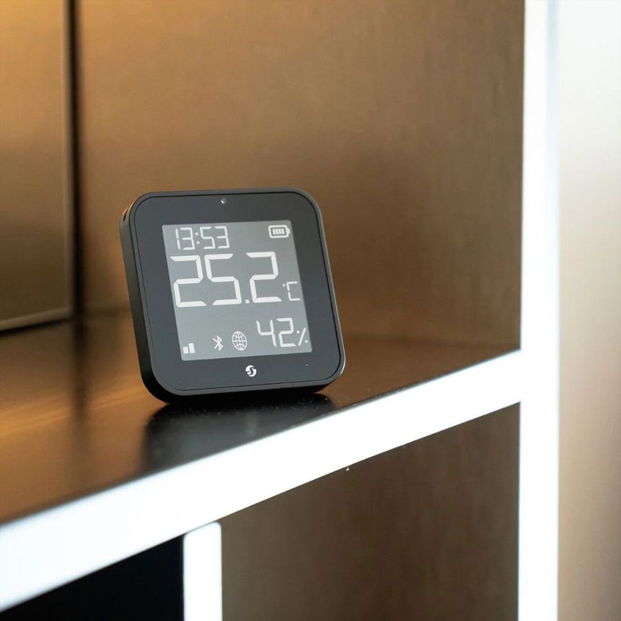Shelly Luft & Feuchtsdisplay Blu , Zigbee, schwarz