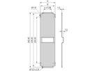 Panneau arrière de l'unité enfichable SCHROFF, uni, 6 U, 10 HP