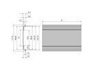 Cadre de type SCHROFF, unité enfichable, panneau latéral extrudé, 3 U, 220 mm, symétrique