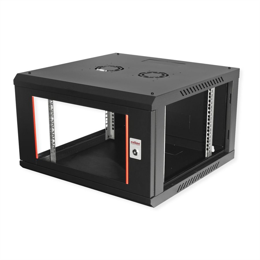 ROLINE 19-Zoll Wandgehäuse Basic Plus 6HE, 600x600 BxT schwarz