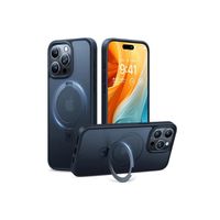 Torras UPRO Ostand Matte Schutzhülle, iPhone 15 Pro Max, MagSafe, schwarz