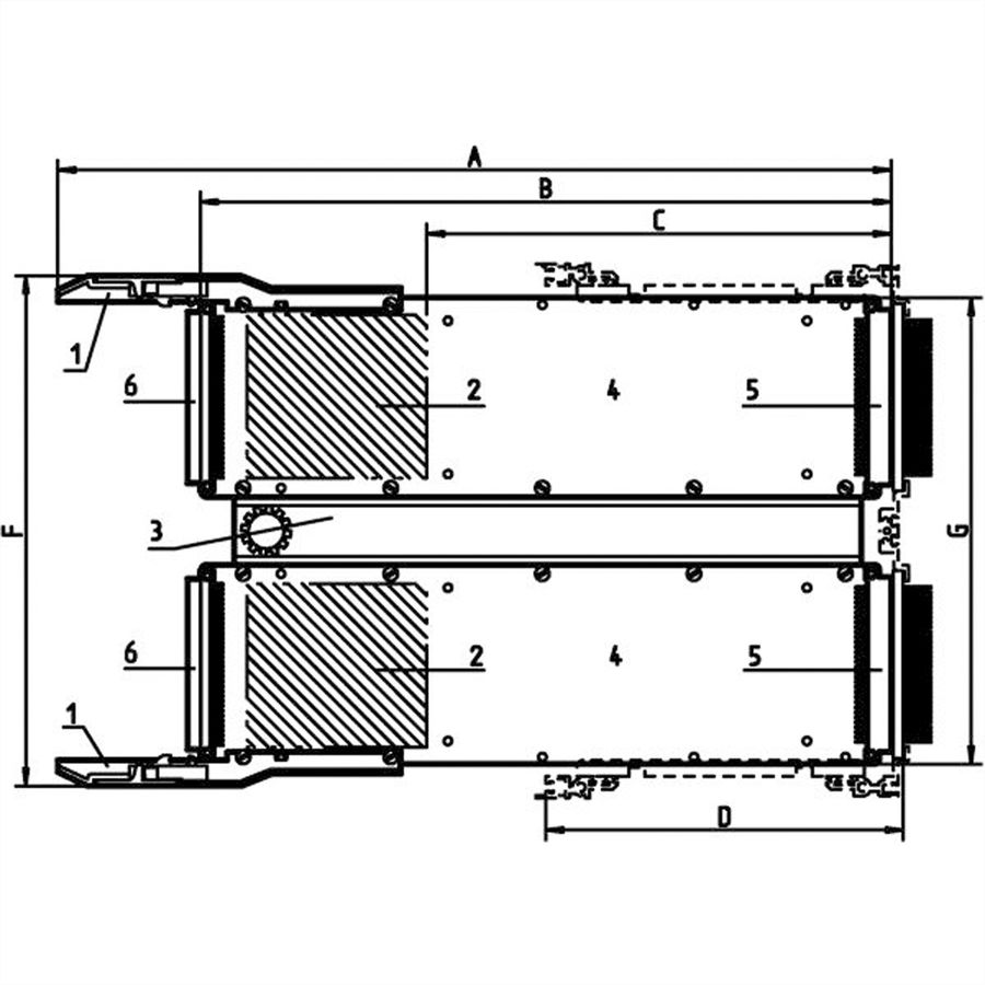 SCHROFF TESTADAPT.6HE 160T VME J1/J2