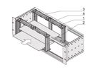 Cage de cartes SCHROFF pour l'installation horizontale de cartes, 3 U, 20 CV