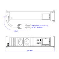 BACHMANN POWER FRAME M 2xCH, 1xUSB A&C 22W 1xCM 0,2m GST18 Schweiz